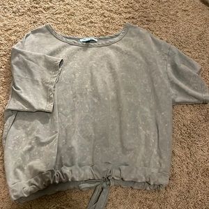 Bleach splatter crop top